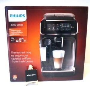 Philips Series 3300 Kaffeevollautomat LatteGo EP3347/90 Schwarz verchromt