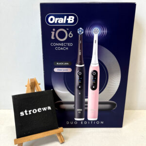 Oral-B iO Series 6 Elektrische Zahnbürste, Doppelpack, Schwarz/Rosa